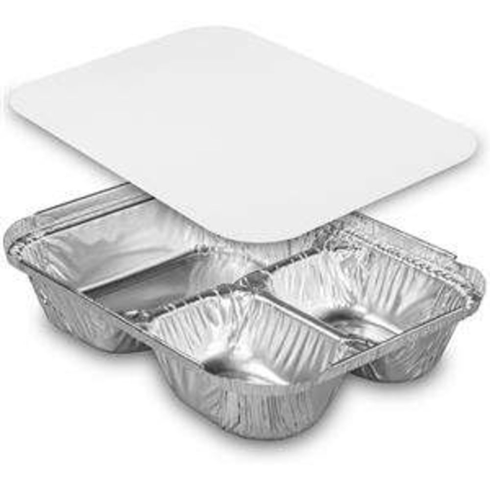 3 Compartment Foil Tray With Lids