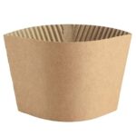 90mm Corrugated Kraft Paper Sleeve for 10-20 oz