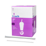 8″ Clear Plastic Straw Paper Wrapped (Smoothie & Slurpee)