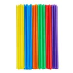 9″ Assorted Color Plastic Pointed Jumbo Straw (Smoothie & Slurpee)